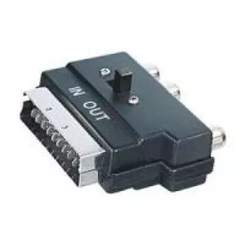 SCART-Adapter ShiverPeaks 94035 mit 3× RCA (Cinch) und 4‑Pin MiniDIN-Anschluss
