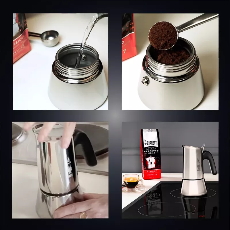 Mokkakanne BIALETTI Venus Box 0,1 L Edelstahl, 2 Tassen, Polypropylen-Griff