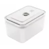 Vakuumierbox ZWILLING 36807-007-0, rechteckiger Kunststoff-Lebensmittelbehälter, 1,1 l & 2,3 l, luftdicht verschließbarer Deckel, abnehmbar, durchscheinend weiß