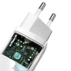 Ladegerät Baseus CCGAN2L-B02 Indoor AC Schnellladegerät 20V 1xUSB 1xType-C Weiß