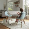 Ergo Office Kinder ergonomisch höhenverstellbarer Schreibtisch, grau, max. 100 kg, ER-417 2cz