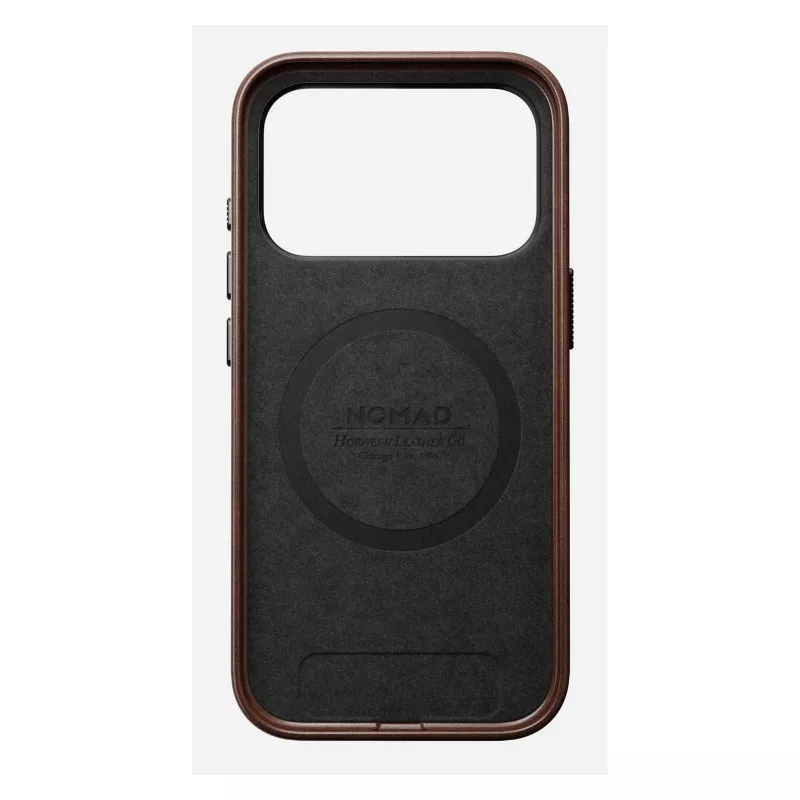 Handyhülle Nomad Traditional Leather Case für iPhone 17 Pro, Leder-Mikrofaser, passend für 6,3 Zoll (16 cm), braun