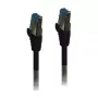 Patchkabel RJ45 - CAT6A 500MHz - 0,15m - schwarz - S-STP(S/FTP) - TPE/LSZH(Superflex) - AWG26 - Syner