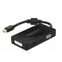 DeLOCK Mini DisplayPort 1.2 auf VGA HDMI DVI Audio 4K passiv schwarz