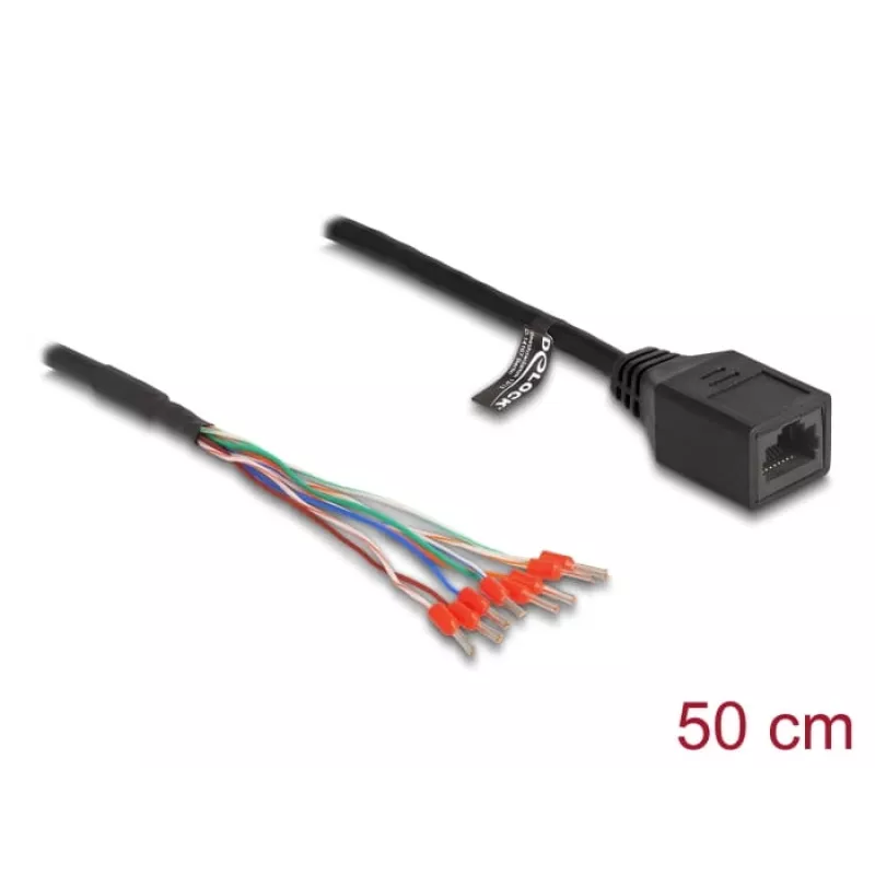 Netzwerkkabel DeLOCK 88005 RJ45 Cat.5e 0,5 m Schwarz