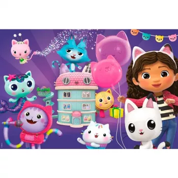 Gabby's Dollhouse: Geburtstagsfeier im Puppenhaus, Puzzle 60 Teile