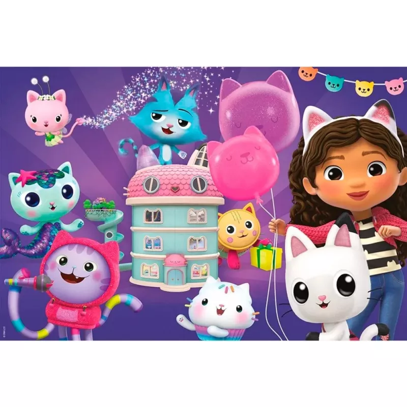 Gabby's Dollhouse: Geburtstagsfeier im Puppenhaus, Puzzle 60 Teile