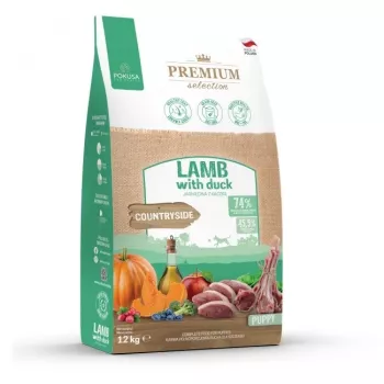 Trockenfutter für Hunde POKUSA Premium Selection Puppy Lamm mit Ente 12 kg, 30 % Protein, 16 % Fett, für Junghunde