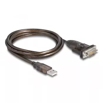 DeLOCK Adapter USB 2.0 Typ-A auf Seriell RS-232 D-Sub 9-polig Stecker 1,5 m
