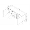 3D Kommode PALAZZO BIS 151x40x75 weiß matt