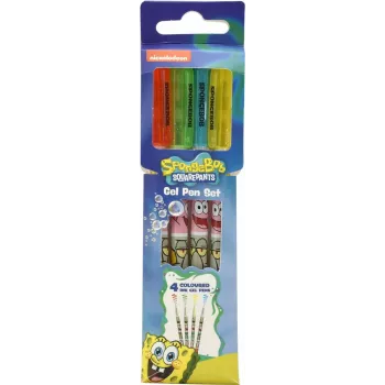 Thumbs Up SpongeBob - Gelstift 4er Set - Einziehbarer Gelstift - Blau - Grün - Rot - Gelb - China - 46 mm - 13 mm - 182 mm (SB711780)