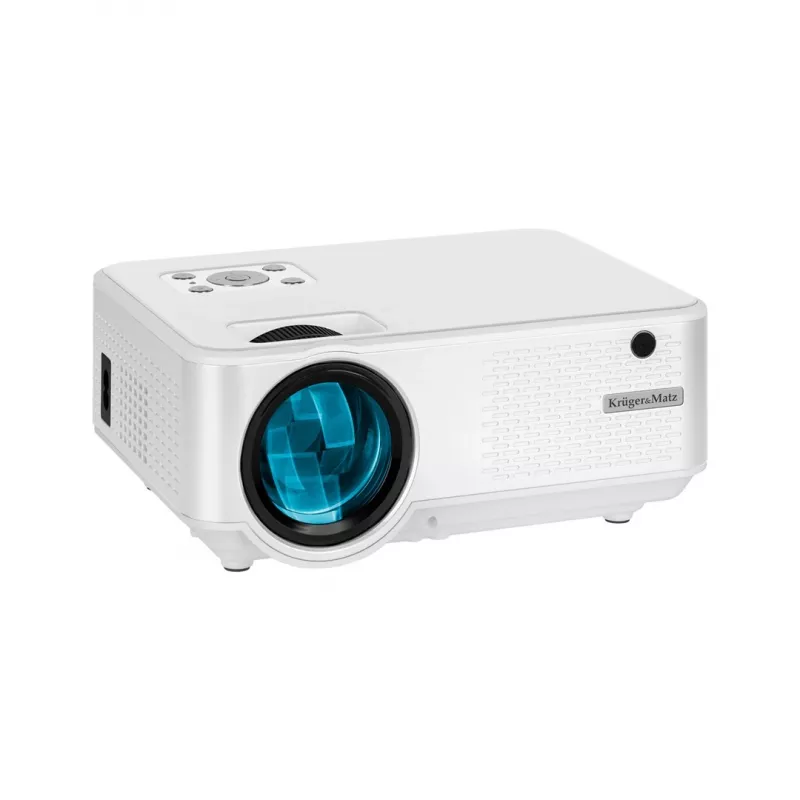 Standard-Throw-Projektor kruger & matz V-LED20 Full HD 1080p, LED, 1,4:1 Throw-Verhältnis, 15–150 Zoll Leinwand, Bluetooth, 3-W-Lautsprecher