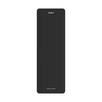 Gymnastikmatte für Yoga, Pilates, Fitness, 183x61 cm, Stärke 6 mm, TPE-Material, schwarz, REBEL ACTIVE