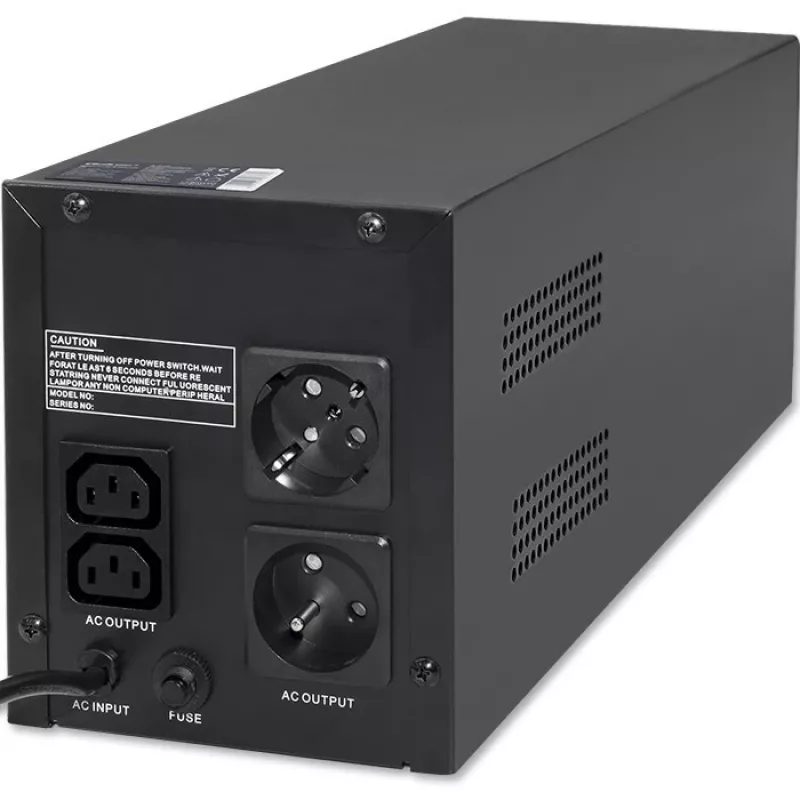 Unterbrechungsfreie Stromversorgung USV Qoltec 53775 1,2 kVA 720 W 4 AC-Steckdosen