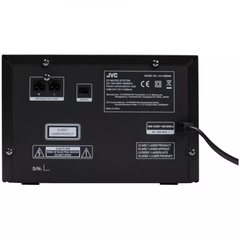 JVC UX-C25DAB Heim-Audiosystem Home-Audio-Mikrosystem 14 W Schwarz