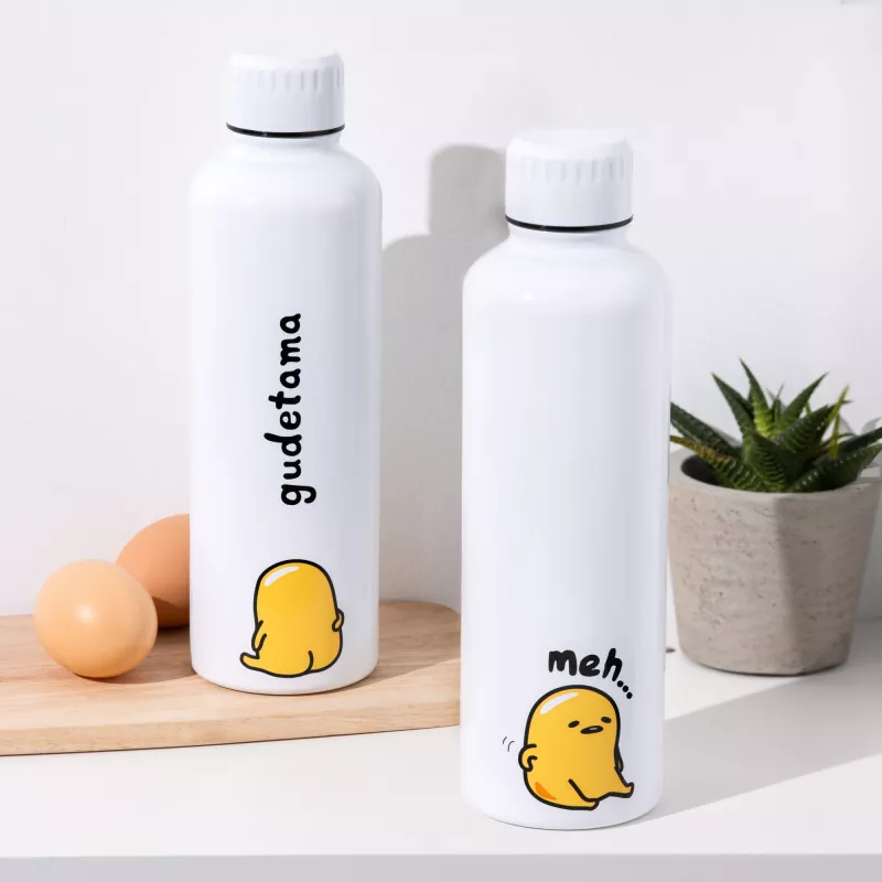 Metalltrinkflasche Paladone Gudetama — isolierte Edelstahlflasche mit Charakterdesign
