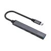 USB 3.0 4-Port Schnittstellen-Hub SAVIO AK-71 mit USB-C Host, 5000 Mbit/s, 2 Jahre Garantie