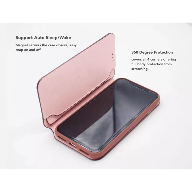 Folio Case VixFox für iPhone XSMAX – Pink, schützende Brieftaschenhülle