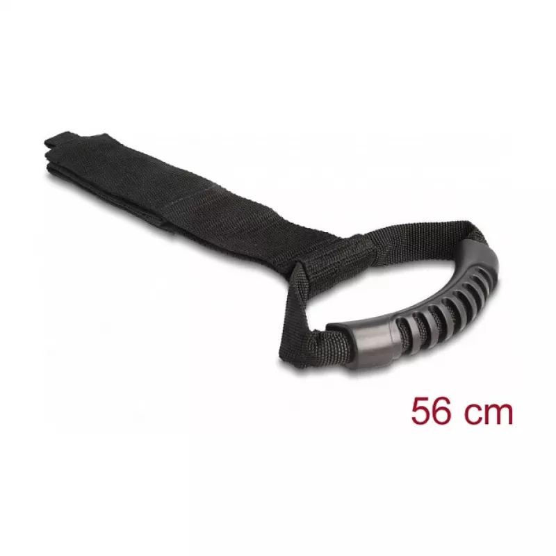DeLOCK Tragegurt mit Klettverschluss L 560 x B 50 mm schwarz 2 Stück