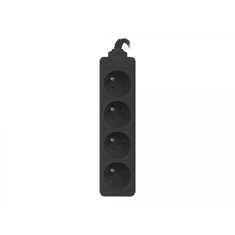 Power Extension Lanberg PS0-04E-0100-IEC-BK 1m 4 AC Outlets Indoor Schwarz