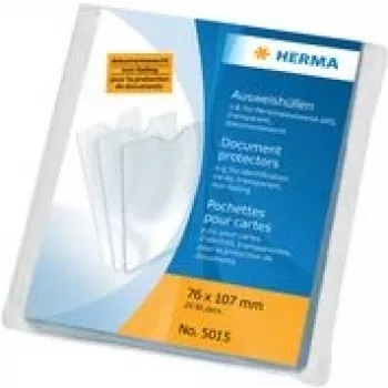 Dokumentenhülle Herma 1332 transparent, Größe 11,0 x 15,5 cm, klare Schutzhülle