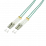 Logilink - Patchkabel - LC Multi-Mode (M) auf LC Multi-Mode (M) - 30 m - Glasfaser - 50/125 µm - OM3 - halogenfrei - aquamarin (FP3LC30)