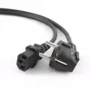 Gembird PC-186 Netzkabel Schwarz 1,8 m CEE7/4 C14 Kupplung