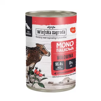 Nassfutter für Hunde wiejskazagroda Monoprotein Line Truthahn mit Lamm 800 g, 76,9 % Feuchtigkeit, 11,2 % Protein