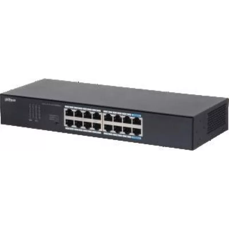 Dahua Technology S3016-16GT Netzwerk-Switch Unmanaged L2 Gigabit Ethernet (10/100/1000) Desktop/Wandmontage Schwarz