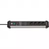 Power Extension Brennenstuhl 1391010400 3m 4 AC Outlets Indoor Schwarz Silver