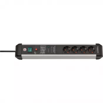 Power Extension Brennenstuhl 1391010400 3m 4 AC Outlets Indoor Schwarz Silver