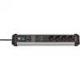 Power Extension Brennenstuhl 1391010400 3m 4 AC Outlets Indoor Schwarz Silver