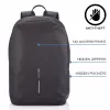 Freizeitrucksack XDDESIGN Bobby Soft mit 15,6-Zoll-Notebookfach, 16 l, PET, schwarz
