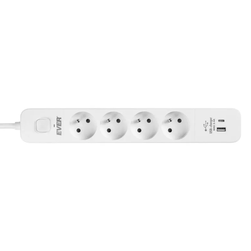 Überspannungsschutzleiste PROTECT 4PL 1A1C USB T/LZ12-PRO015/1000