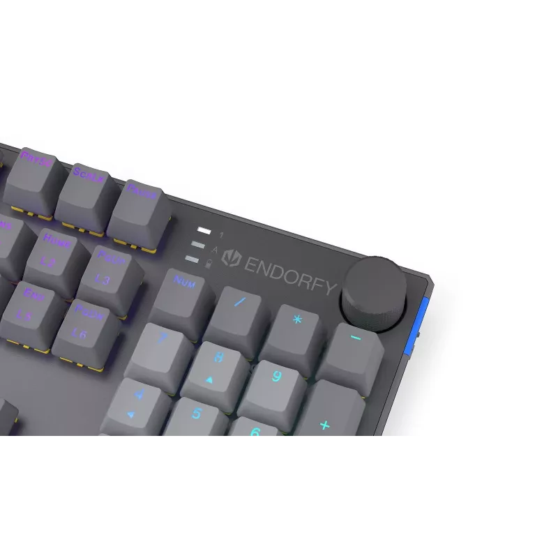 Drahtlose Tastatur ENDORFY Thock V2 — ergonomisches Layout, RGB-Beleuchtung, kabellose Verbindung