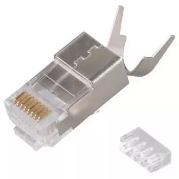 Geschirmter RJ45-Stecker EQUIP Cat 8.1, Stecker, Silber, 50 Stück, 11,7×22,5 mm, 3,7 g