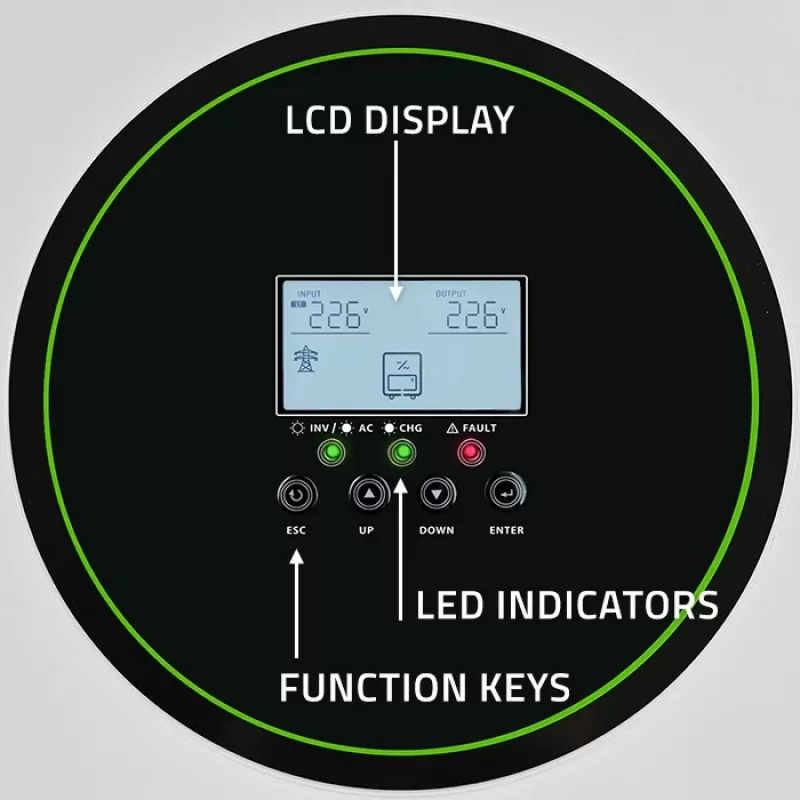Qoltec Hybrid-Solarwechselrichter Off-Grid 11000W