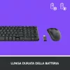 Logitech Wireless Combo MK220 - Tastatur-Maus-Set - kabellos - 2,4 GHz - Italienisch - Dunkelgrau (920-003721)