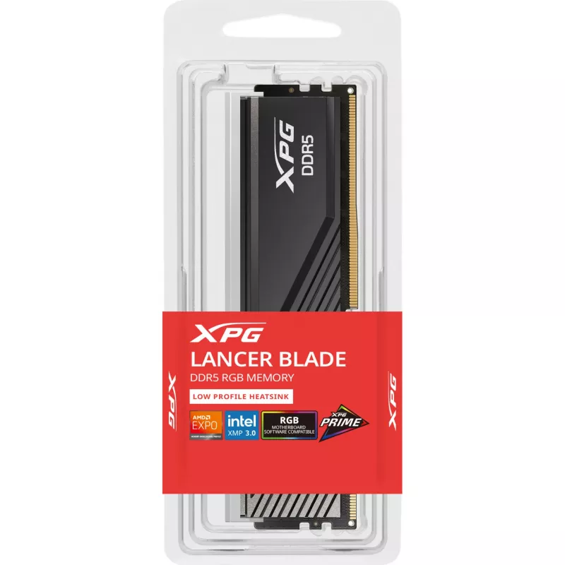 DIMM 16 GB DDR5-6000, Speicher schwarz, AX5U6000C3616G-SLABRBK, XPG Lancer Blade RGB, INTEL XMP, AMD EXPO