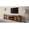 TV-Schrank Cama Meble GRANERO mit Kaminschrank, 2000×567×350 mm, Spanplatte/MDF, 2 Schiebetüren, matt, altes Holz