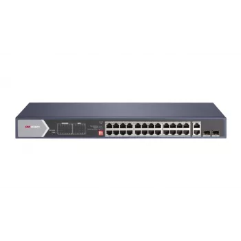 Hikvision DS-3E0528HP-E Netzwerklinks Unmanaged Gigabit Ethernet (10/100/1000) PoE-Unterstützung Blau