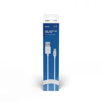 USB-Kabel SAVIO CL-124 USB 2.0, USB A auf Micro-USB B, 2 m, weiß