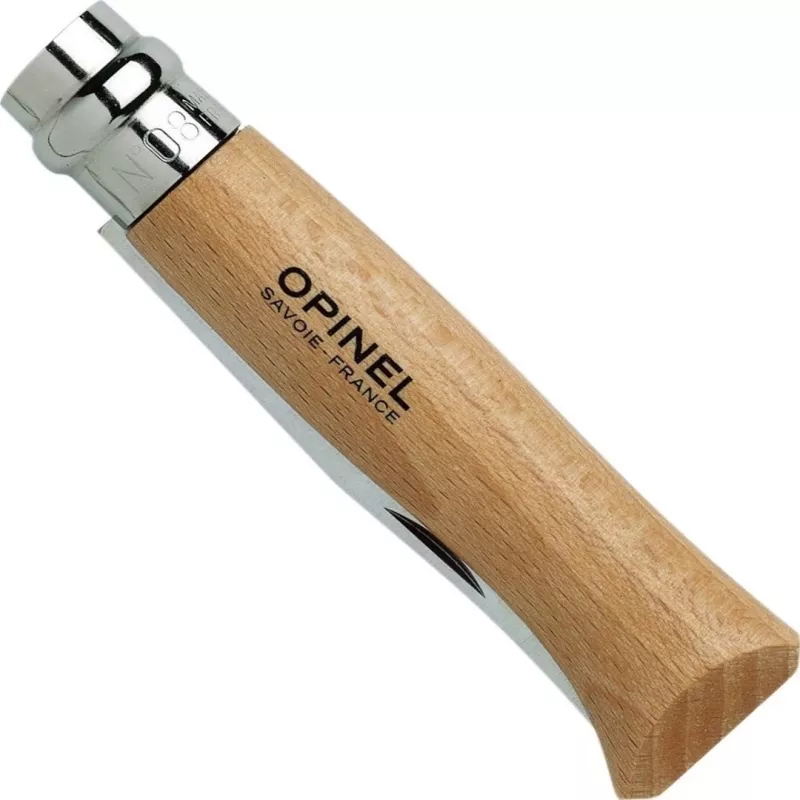 Klappmesser Opinel Nr. 08 mit Olivenholzgriff, Edelstahlklinge, Modell 002020