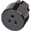 Reiseadapter USA, Japan/geerdeter Stecker, Steckdosenadapter schwarz