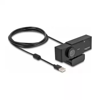 Webcam DeLOCK 96400 8 MP 3840 x 2160 Pixel USB 2.0 Schwarz