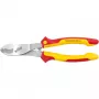 Kabelschneider wiha 210 mm, VDE-isoliert, für Kabel bis 60 mm² (43662)