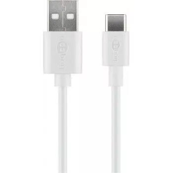 Wentronic 59126 0,5 m USB-A USB-C Stecker-Stecker Weiß USB-Kabel (59126)