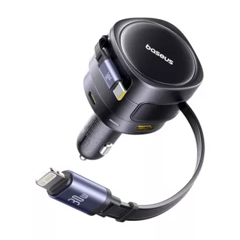 Auto-Ladegerät Baseus Enjoyment Max 90W mit USB-C-, Lightning- und USB-A-Anschlüssen