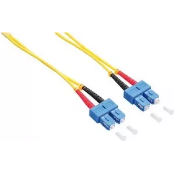 LogiLink - Patchkabel - SC Singlemode (M) auf SC Singlemode (M) - 1 m - Glasfaser - Duplex - 9/125 Mikrometer - OS2 - halogenfrei - gelb