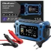 Intelligentes 12V 15A Ladegerät QOLTEC mit Mikroprozessor und LCD — für AGM-, GEL-, SLA-, EFB-, LiFePO4-Batterien